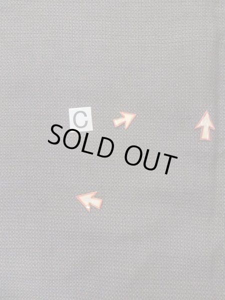 Photo17: M1128V Vintage Japanese  Bluish Gray HAORI short jacket / Silk. Abstract pattern   (Grade C) (17)