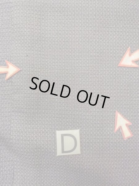 Photo18: M1128V Vintage Japanese  Bluish Gray HAORI short jacket / Silk. Abstract pattern   (Grade C) (18)