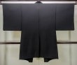 Photo2: M1128W Vintage Japanese   Black HAORI short jacket / Silk.    (Grade B) (2)