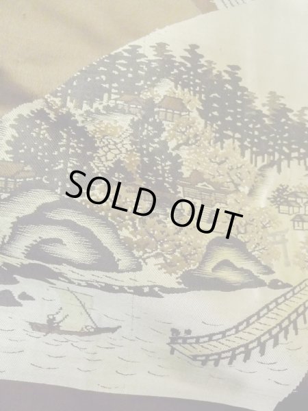 Photo10: M1128X Vintage Japanese   Black HAORI short jacket / Silk.  Lining: satin  (Grade A) (10)