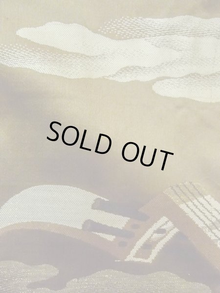 Photo11: M1128X Vintage Japanese   Black HAORI short jacket / Silk.  Lining: satin  (Grade A) (11)