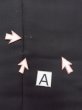 Photo14: M1128Z Vintage Japanese   Black HAORI short jacket / Silk.    (Grade B) (14)
