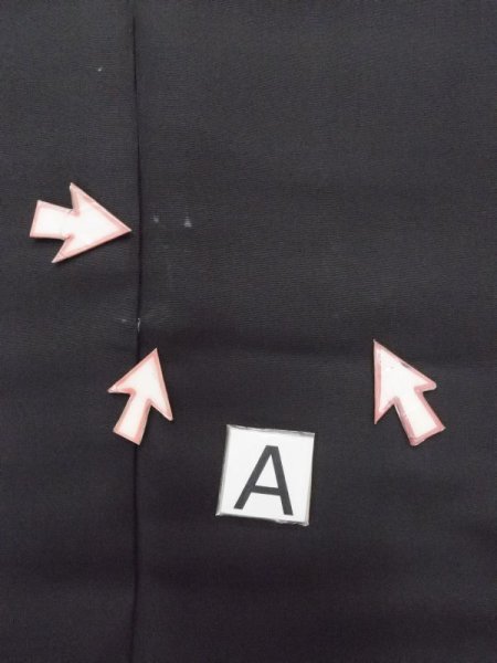 Photo14: M1128Z Vintage Japanese   Black HAORI short jacket / Silk.    (Grade B) (14)