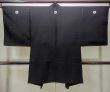 Photo2: Mint M1129A Vintage Japanese   Black HAORI short jacket / Silk.    (Grade A) (2)