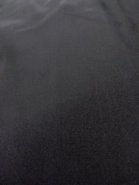 Photo6: M1129B Vintage Japanese   Black HAORI short jacket / Silk.    (Grade D) (6)