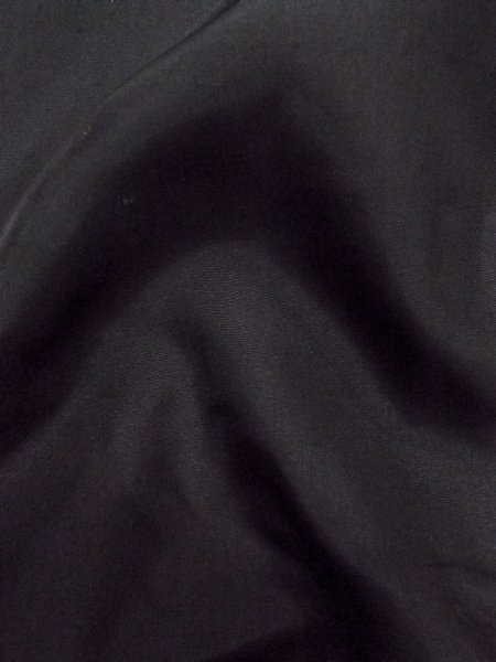 Photo12: M1129B Vintage Japanese   Black HAORI short jacket / Silk.    (Grade D) (12)
