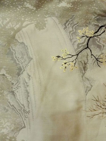 Photo9: Mint M1129C Vintage Japanese   Black HAORI short jacket / Silk.  Lining: satin  (Grade A) (9)