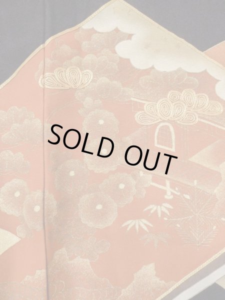 Photo10: Mint M1207B Vintage Japanese women   Black TOMESODE formal / Silk. Peony,   (Grade A) (10)