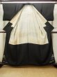 Photo3: M1207C Antique Japanese women   Black TOMESODE formal / Silk. MOMIJI maple leaf,   (Grade B) (3)