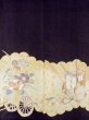 Photo6: M1207D Used Japanese women   Black TOMESODE formal / Silk. Peony,   (Grade B) (6)