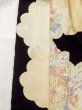 Photo7: M1207D Used Japanese women   Black TOMESODE formal / Silk. Peony,   (Grade B) (7)