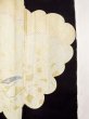 Photo14: M1207D Used Japanese women   Black TOMESODE formal / Silk. Peony,   (Grade B) (14)