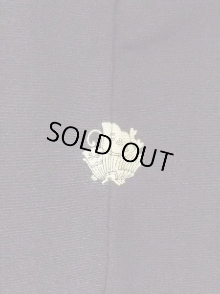 Photo4: M1207E Used Japanese women   Black TOMESODE formal / Silk. Chrysanthemum,   (Grade B) (4)