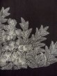 Photo10: M1207E Used Japanese women   Black TOMESODE formal / Silk. Chrysanthemum,   (Grade B) (10)