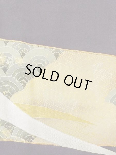 Photo9: M1207F Vintage Japanese women   Black TOMESODE formal / Silk. Wave,   (Grade B) (9)