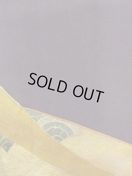 Photo11: M1207F Vintage Japanese women   Black TOMESODE formal / Silk. Wave,   (Grade B) (11)