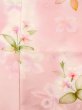 Photo7: M1207G Vintage Japanese women  Shiny Pink HOUMONGI formal / Silk. Leaf,   (Grade C) (7)