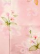 Photo7: M1207G Vintage Japanese women  Shiny Pink HOUMONGI formal / Silk. Leaf,   (Grade C) (7)