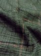 Photo9: Mint M1207H Vintage Japanese women  Dark Green KOMON dyed / Silk. Plaid Checks   (Grade A) (9)