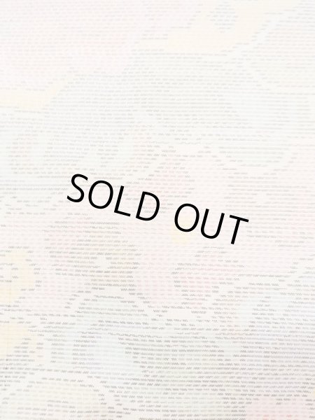 Photo6: Mint M1207O Used Japanese women  Pale Multi Color TOKAMACHI-TSUMUGI / Silk. Flower,   (Grade A) (6)