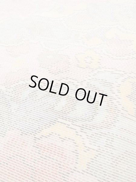 Photo8: Mint M1207O Used Japanese women  Pale Multi Color TOKAMACHI-TSUMUGI / Silk. Flower,   (Grade A) (8)