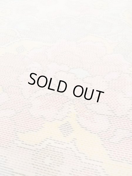 Photo9: Mint M1207O Used Japanese women  Pale Multi Color TOKAMACHI-TSUMUGI / Silk. Flower,   (Grade A) (9)