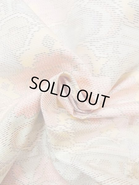 Photo11: Mint M1207O Used Japanese women  Pale Multi Color TOKAMACHI-TSUMUGI / Silk. Flower,   (Grade A) (11)