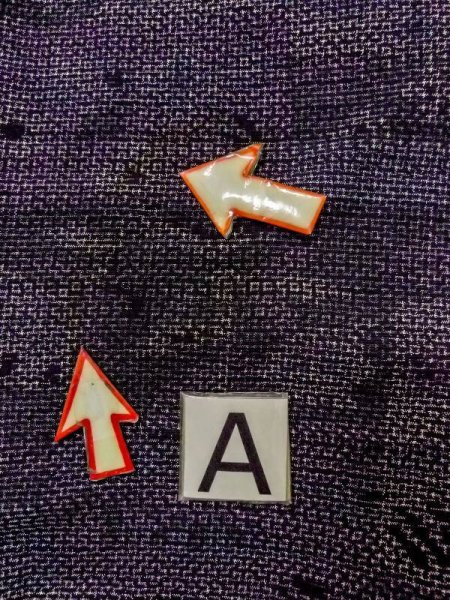 Photo14: M1207P Used Japanese women  Dark Multi Color TSUMUGI pongee / Silk. Flower,   (Grade B) (14)