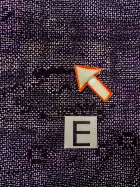 Photo18: M1207P Used Japanese women  Dark Multi Color TSUMUGI pongee / Silk. Flower,   (Grade B) (18)