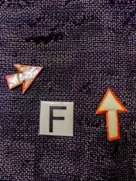 Photo19: M1207P Used Japanese women  Dark Multi Color TSUMUGI pongee / Silk. Flower,   (Grade B) (19)