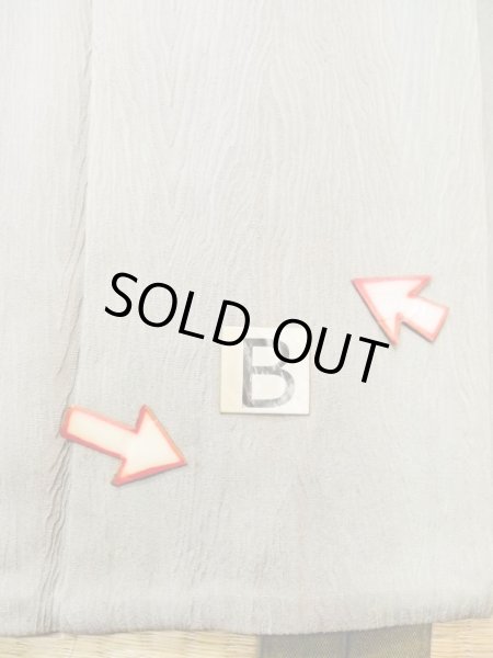 Photo14: M1207V Used Japanese women Pale Grayish Green OJIYATSUMUGI / Silk. Gradation   (Grade B) (14)