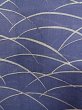 Photo5: M1207W Used Japanese women   Navy Blue HITOE unlined / Silk. Grass   (Grade C) (5)