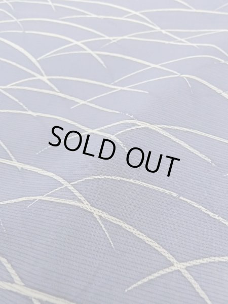 Photo7: M1207W Used Japanese women   Navy Blue HITOE unlined / Silk. Grass   (Grade C) (7)