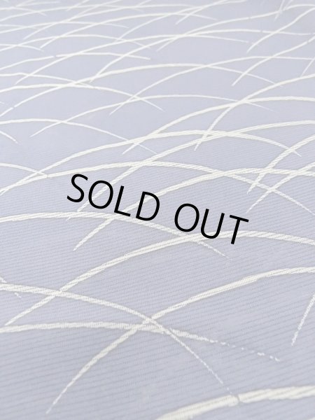 Photo8: M1207W Used Japanese women   Navy Blue HITOE unlined / Silk. Grass   (Grade C) (8)