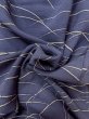 Photo10: M1207W Used Japanese women   Navy Blue HITOE unlined / Silk. Grass   (Grade C) (10)