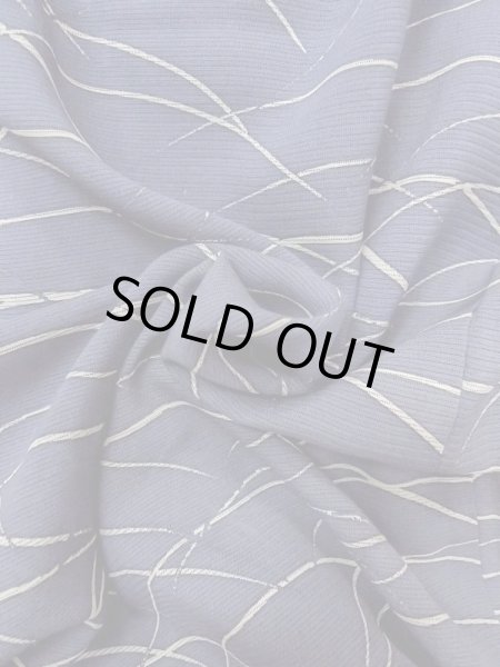 Photo10: M1207W Used Japanese women   Navy Blue HITOE unlined / Silk. Grass   (Grade C) (10)