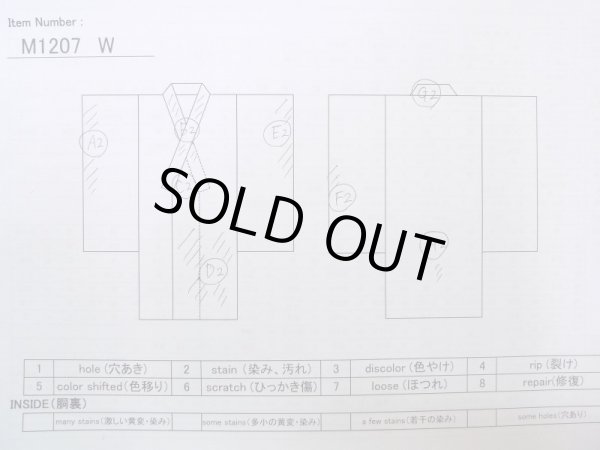 Photo11: M1207W Used Japanese women   Navy Blue HITOE unlined / Silk. Grass   (Grade C) (11)