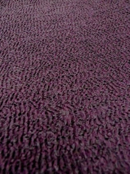 Photo8: M1207Z Vintage Japanese women  Dark Dark Red HITOE unlined / Synthetic.    (Grade B) (8)