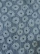 Photo3: M1208A Vintage Japanese women  Grayish Light Blue Cutting cloth / Silk. Stripes, Stains/Soils all over.  (Grade D) (3)