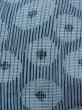 Photo5: M1208A Vintage Japanese women  Grayish Light Blue Cutting cloth / Silk. Stripes, Stains/Soils all over.  (Grade D) (5)