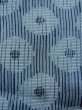 Photo6: M1208A Vintage Japanese women  Grayish Light Blue Cutting cloth / Silk. Stripes, Stains/Soils all over.  (Grade D) (6)