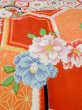 Photo8: M1208D Vintage Japanese women   Red Kids / Silk. Peony,   (Grade D) (8)