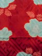 Photo4: M1215A Antique Japanese women   Red JUBAN undergarment / Silk. Dapple pattern   (Grade D) (4)