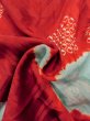 Photo11: M1215A Antique Japanese women   Red JUBAN undergarment / Silk. Dapple pattern   (Grade D) (11)