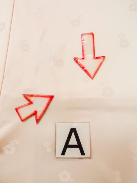 Photo14: M1215C Vintage Japanese women  Pale Pink JUBAN undergarment / Silk. Gradation   (Grade D) (14)