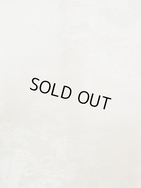 Photo5: M1215E Antique Japanese women  Pale Green JUBAN undergarment / Silk. UME plum bloom, The lining has holes or rips. Small holes all over.  (Grade D) (5)