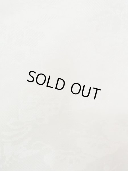 Photo6: M1215E Antique Japanese women  Pale Green JUBAN undergarment / Silk. UME plum bloom, The lining has holes or rips. Small holes all over.  (Grade D) (6)