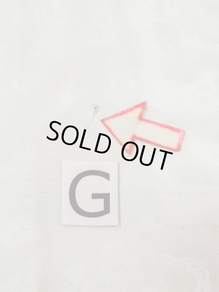 Photo20: M1215E Antique Japanese women  Pale Green JUBAN undergarment / Silk. UME plum bloom, The lining has holes or rips. Small holes all over.  (Grade D) (20)