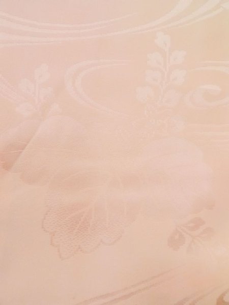 Photo7: M1215F Vintage Japanese women  Pale Pink JUBAN undergarment / Silk.    (Grade B) (7)