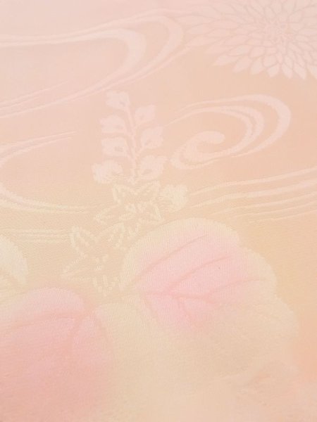 Photo8: M1215F Vintage Japanese women  Pale Pink JUBAN undergarment / Silk.    (Grade B) (8)